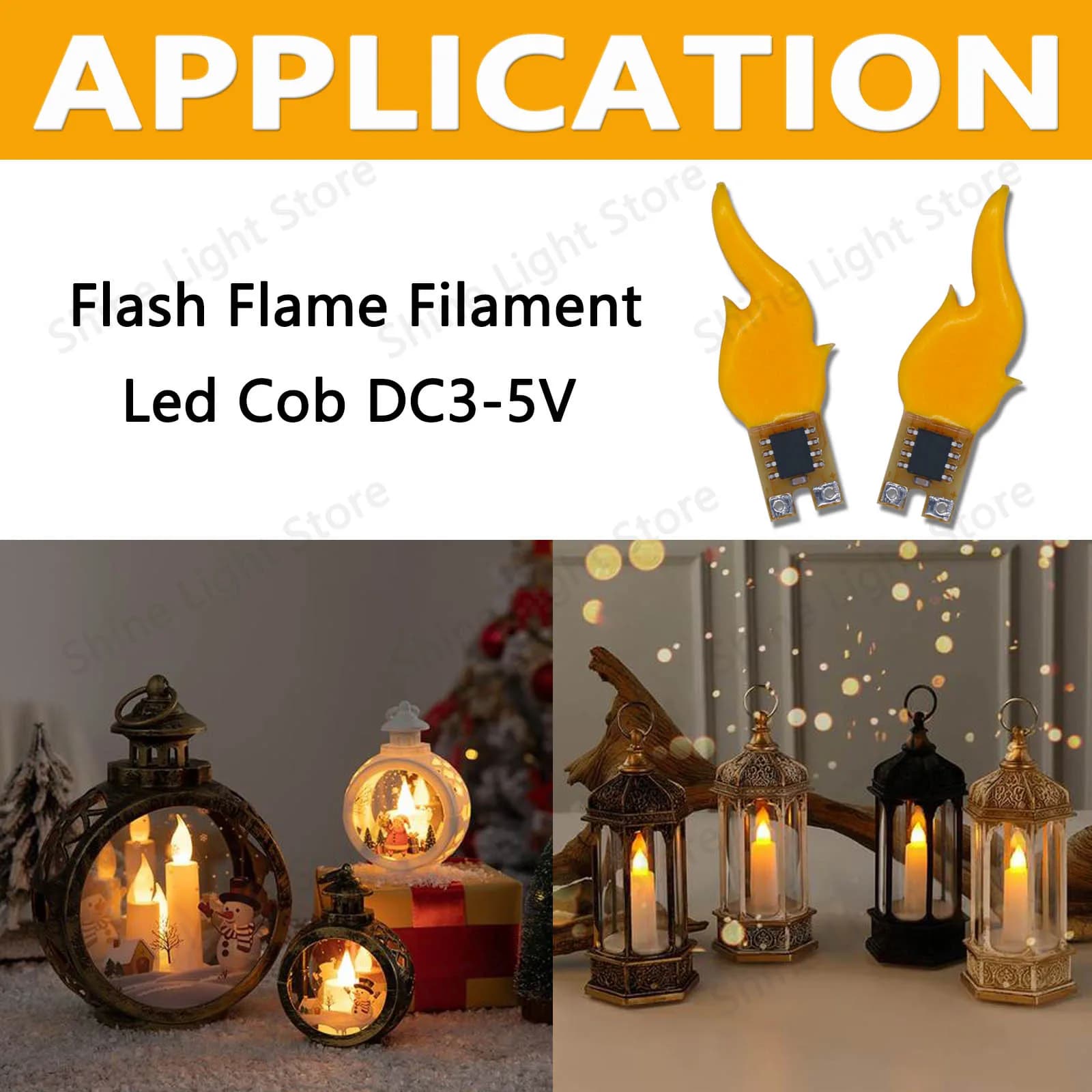 LED DC3v 5v bougie flamme lampe cob DC3.7v LED ampoule Diode fête Camping décoration maison ampoule 
