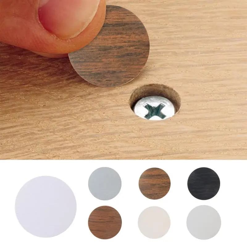 Autocollants auto-adhésifs pour couverture de vis de meubles, autocollants ronds en PVC pour bois, a