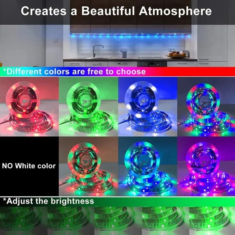 Bande lumineuse LED RVB intelligente, application à distance, document proxy pour TV, rétroéclairage
