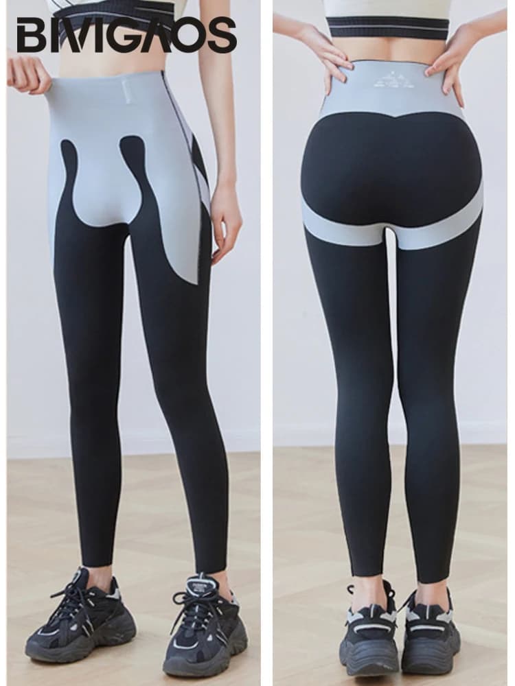 BIVIIncome OS Micro-PMurcia Butt Lifter Leggings pour Femme, 5D Slim, Taille Haute, Fitness, Push Up