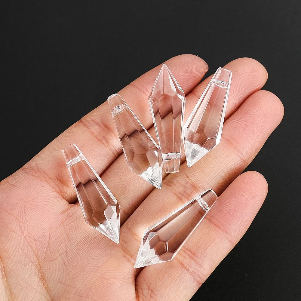 Muy Bien-Prisme en cristal de glace, lustre, pendentif en cristal, attrape-soleil, verre, goutte poi
