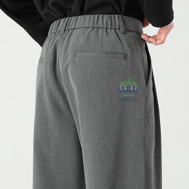 OUSSYU marque de luxe qualité Baggy pantalons décontractés hommes d'affaires taille élastique coréen