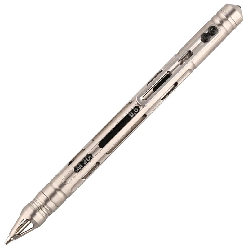 EDC – stylo tactique automatique en alliage de titane à deux usages, équipement multifonctionnel pou