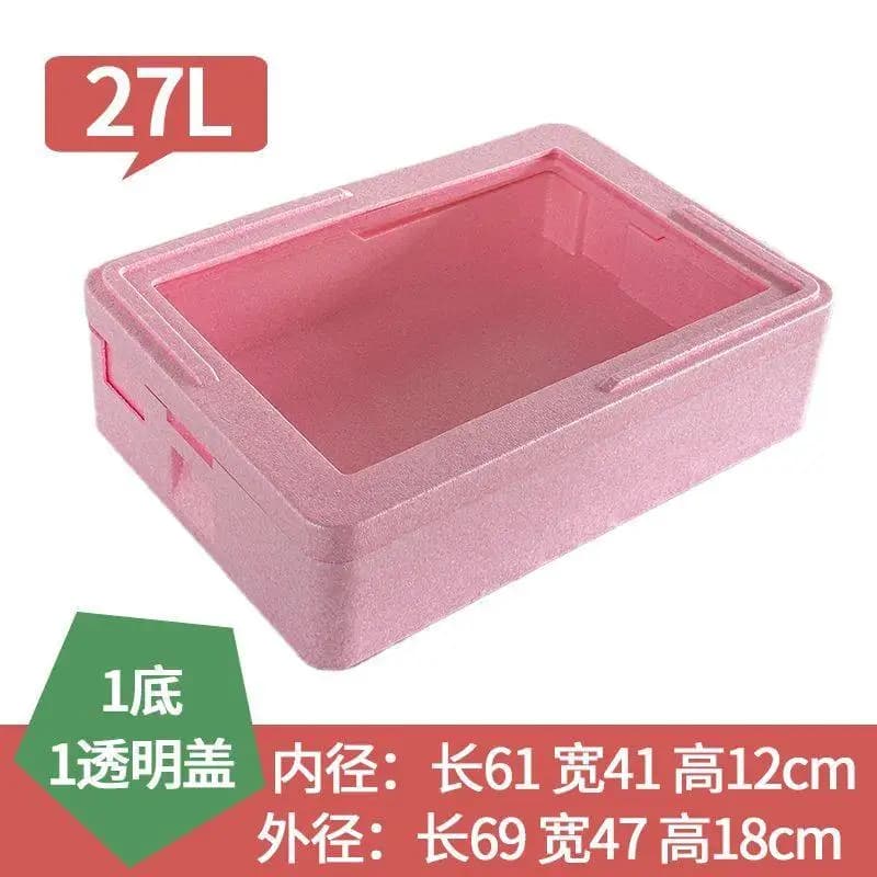 Boîte isotherme Tiramisu pour la vente ambulante avec couvercle transparent, boîte en mousse EPP de 