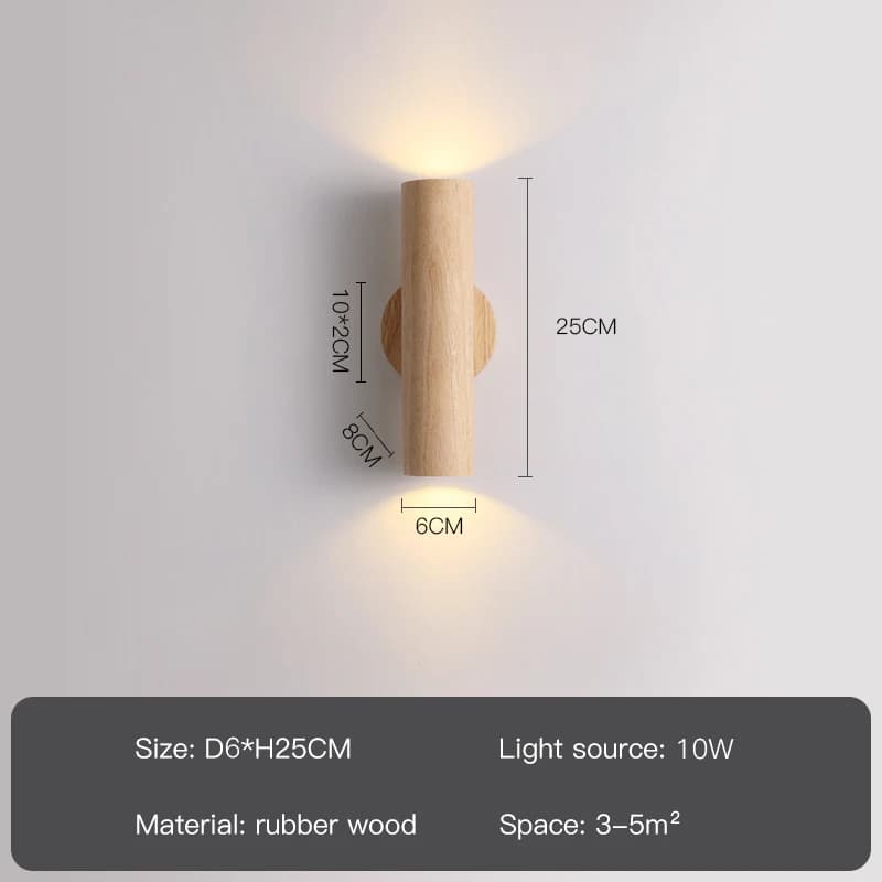 Applique murale Led moderne pour salon, chambre à coucher, chevet, Design en bois, décor, escaliers,