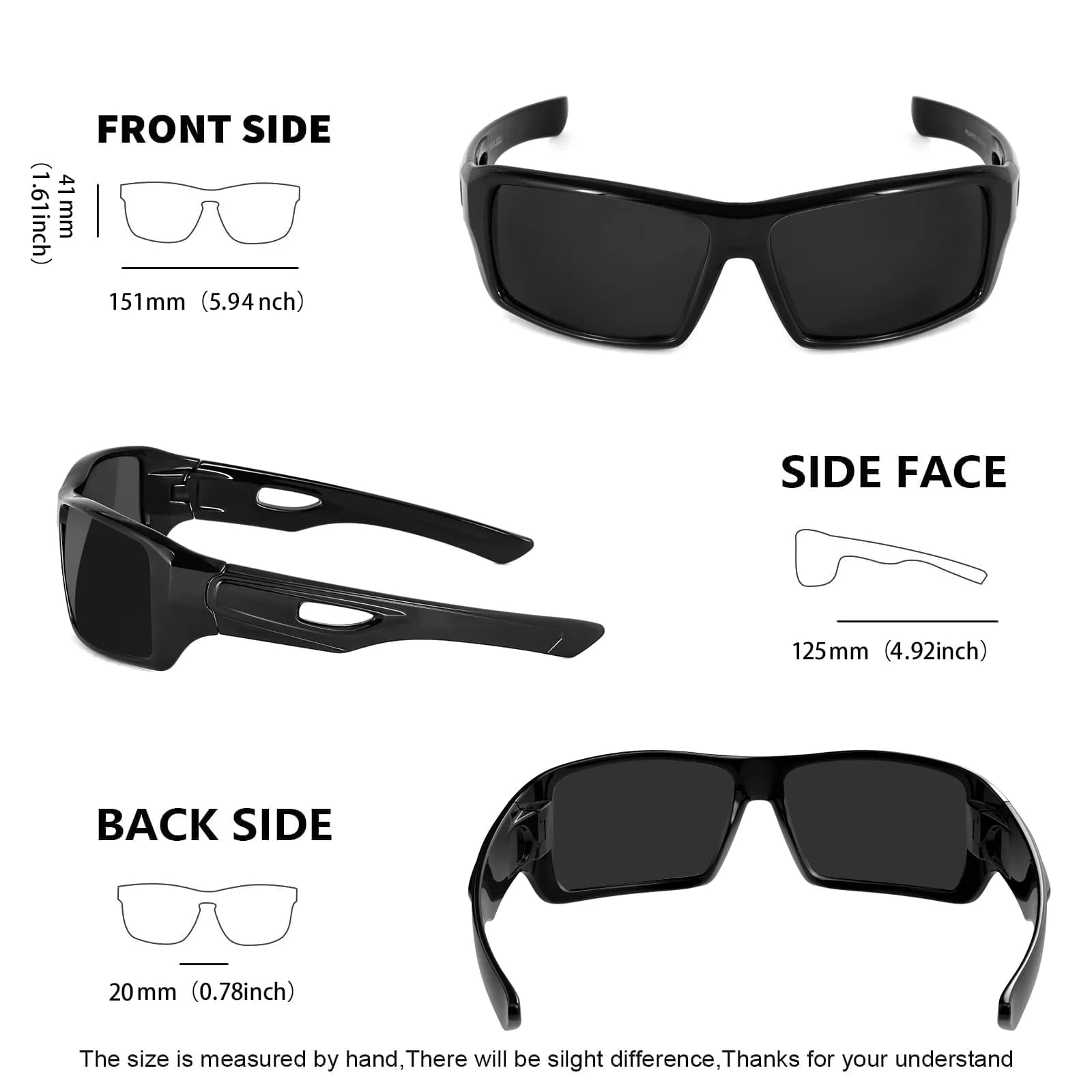 Prévention Jcorde I-Lunettes de soleil polarisées pour hommes et femmes, rondes, lunettes de sport p