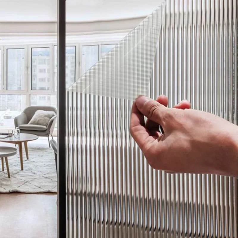 Film de Confidentialité pour Fenêtre en Verre Reed, Vinyle Givré, Décalcomanies Décoratives 3D, Non 