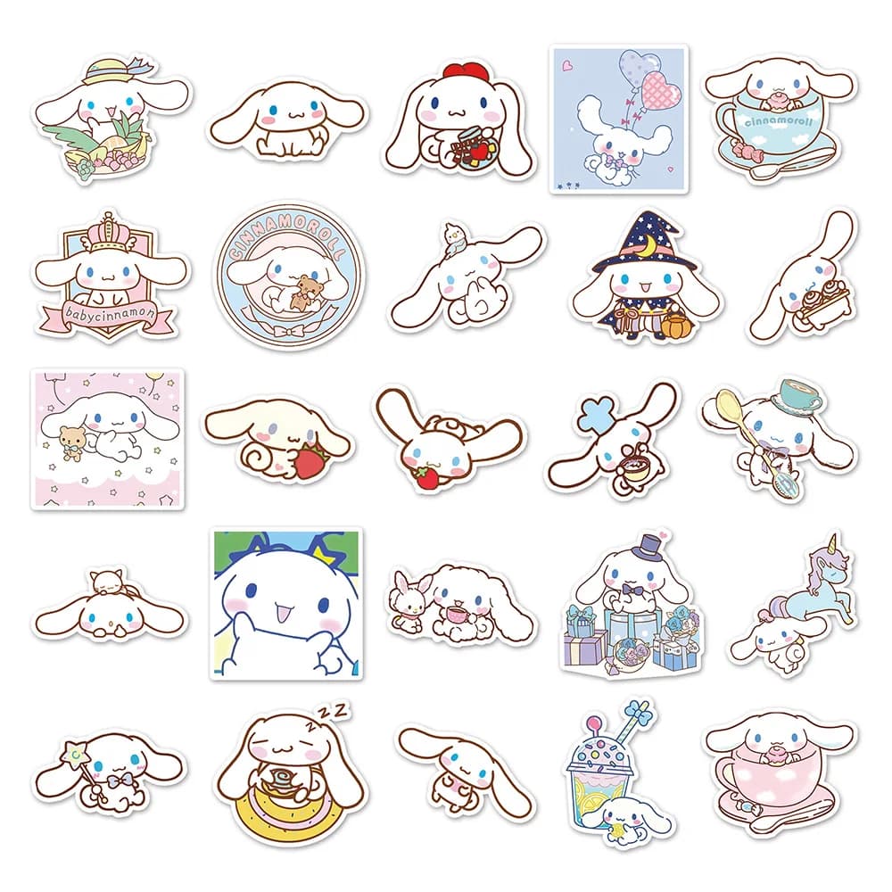 10/30/50 PIÈCES Drôle Cinnamoroll Autocollants Dessin Animé Mignon Enfants Jouet Autocollants PVC BR