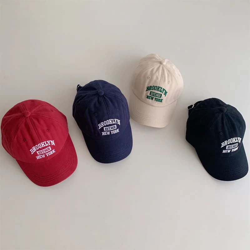 Casquette de baseball coréenne pour bébé, broderie de lettres, casquette à visière pour enfants, gar