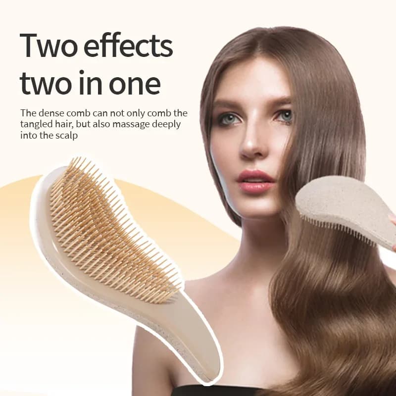 Brosse à cheveux démêlante magique, 1 pièce, paille de blé douce, peigne de Massage du cuir chevelu,