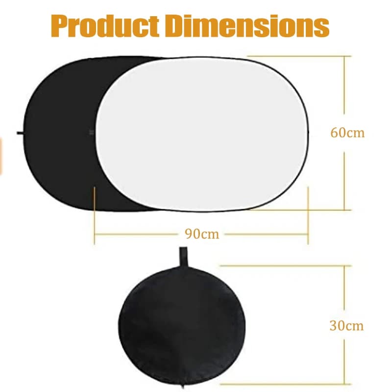 60x90 cm 2 en 1 blanc noir réflecteur arrière-plans Portable Chroma clé pliable réversible photograp