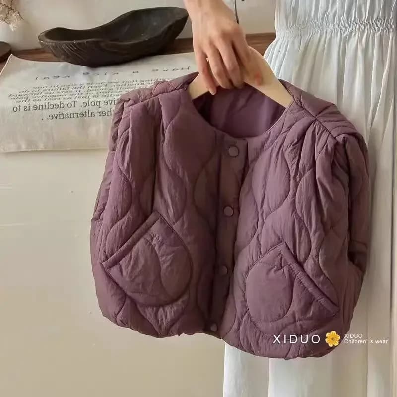 Gilet matelassé coréen pour enfants, glaçure rembourrée, garde au chaud, vêtements d'extérieur pour 