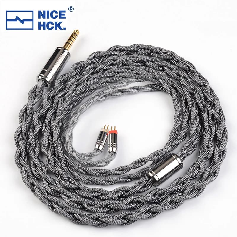 NICEHCK GreyRhino 6N OCC câble d'écouteurs HiFi en cuivre 3.5/2.5/4.4mm MMCX/2Pin pour HOLA Zero KAT