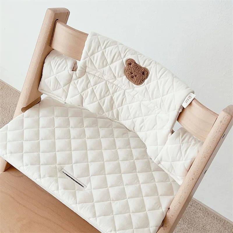 Coussin de chaise haute mignon pour bébé, ours lapin, dos de bébé assis, accessoires de chaise de sa