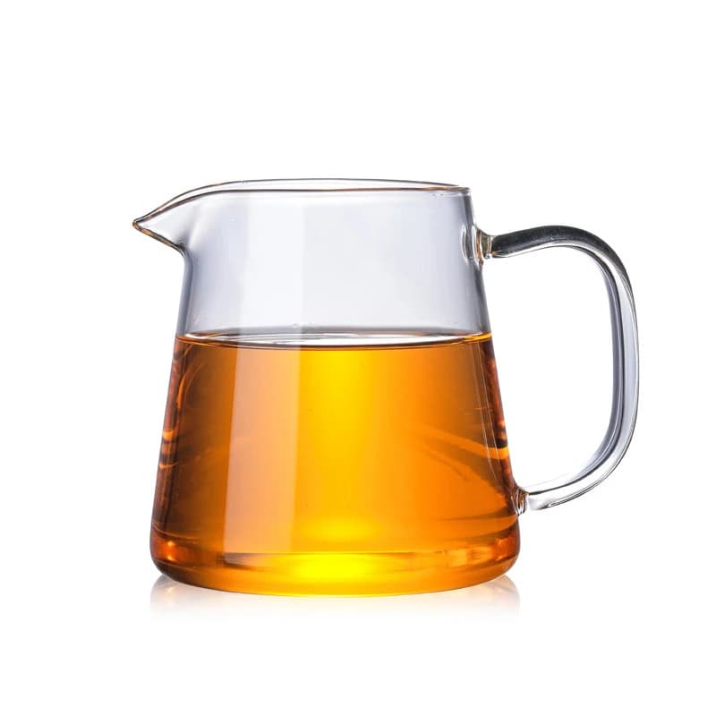 Théière en verre transparent résistant à la chaleur, tasse juste, théière Cha Hai avec infuseur, bou