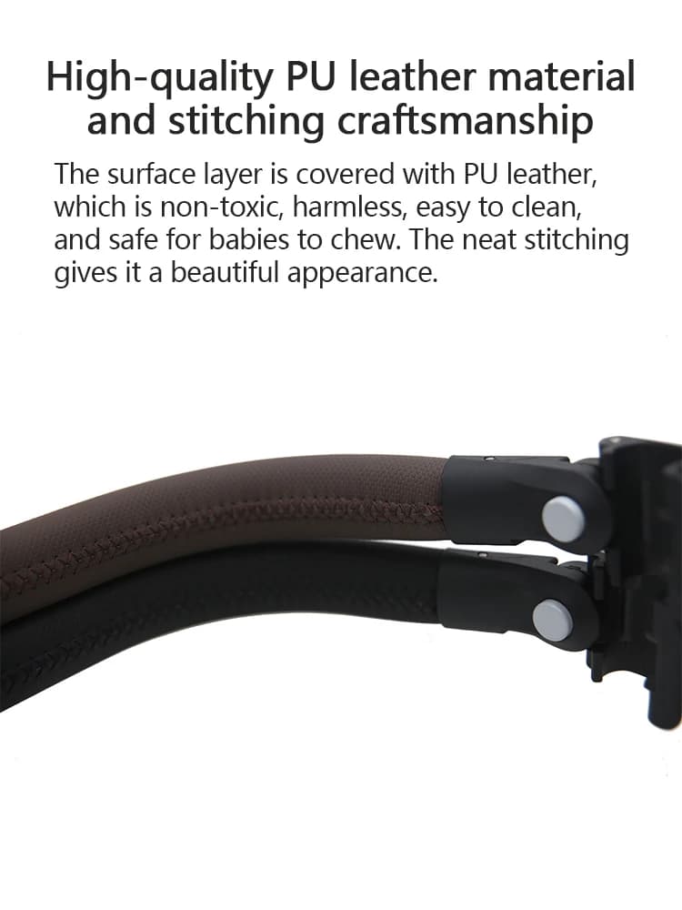 Barre de protection pour poussette, compatible avec Joolz AER/AER+, en cuir PU, imperméable, réglabl