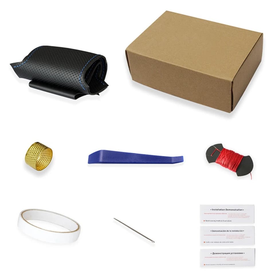 Housse de volant de voiture en cuir artificiel noir antidérapant, pour Audi TT TTS (8J) 2006-2014 A3