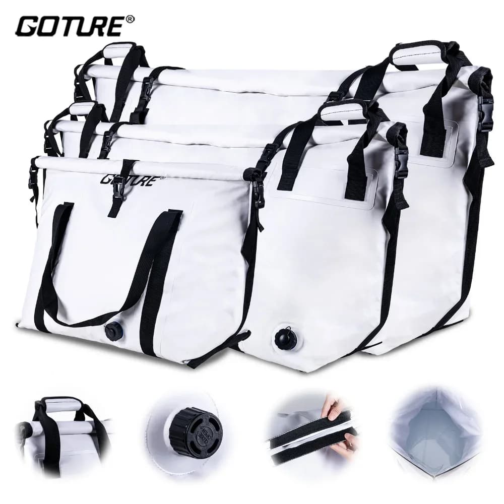Goture-Sac isotherme pour la pêche en bateau, sac de congélation marin étanche, sac de transport de 