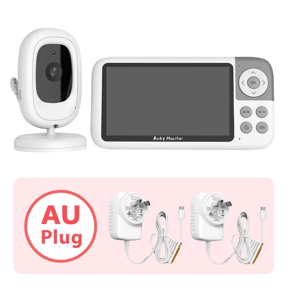 Caméra vidéo pour bébé, 5 pouces, 720P, Zoom numérique 3X, Audio bidirectionnel, Vision nocturne aut