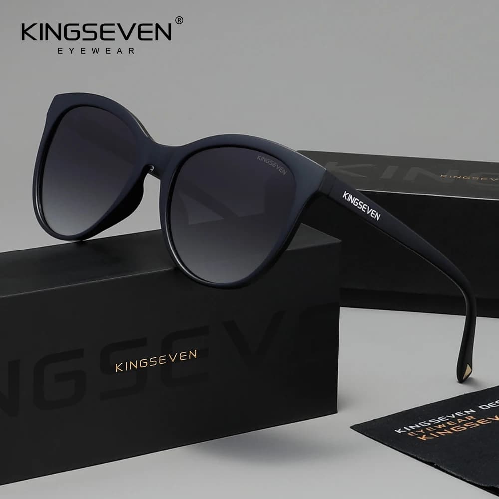 KINGSEVEN Nouvelles Lunettes de Soleil de Luxe pour Femmes, Protection UV400 Polarisée, Style Tendan