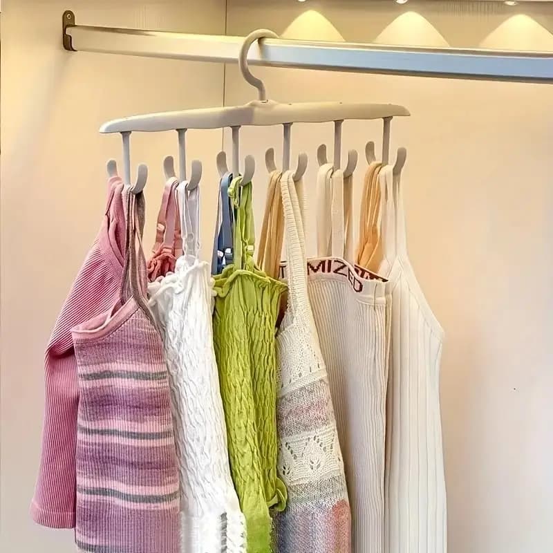 Cintre rotatif à 12 crochets – Organisateur de placard peu encombrant pour cravates, ceintures, sous