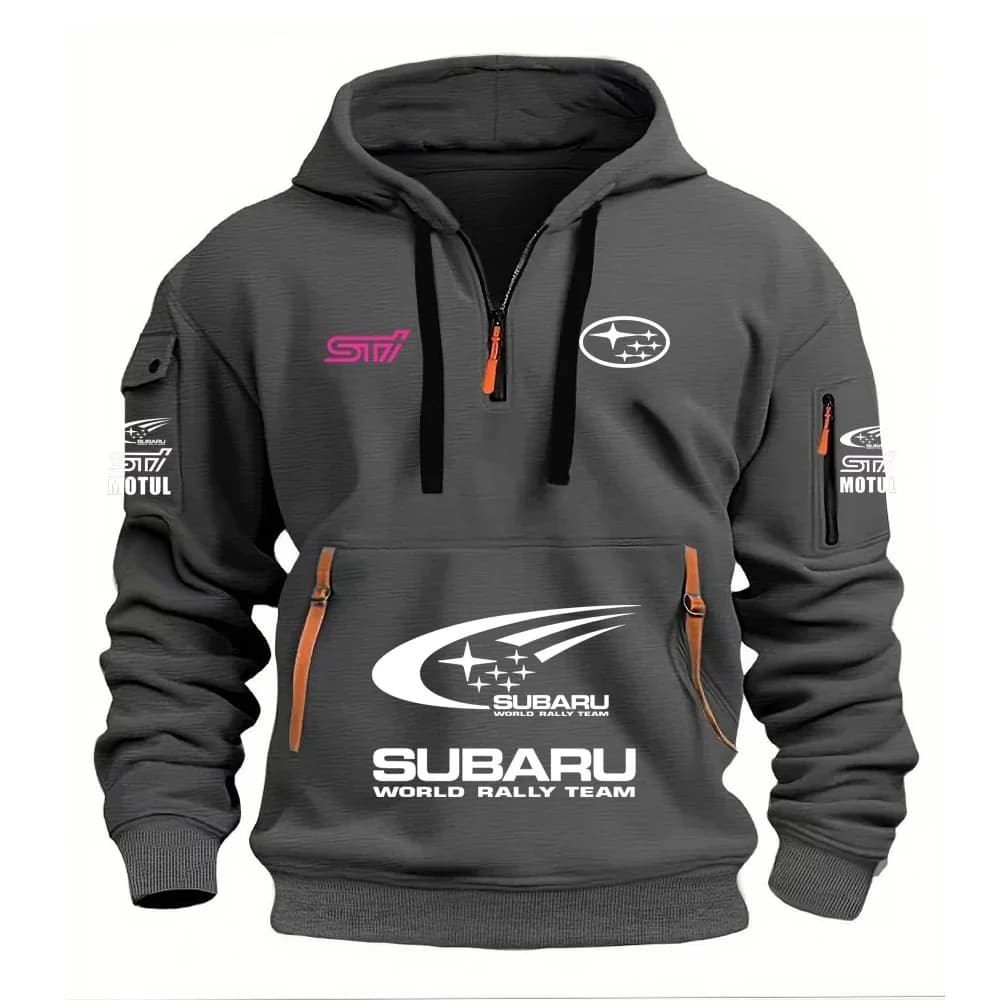 Nouveau Sweat à Capuche Sportif pour Homme SUBARU STI Racing Series 2026 avec Poche Kangourou et Dou
