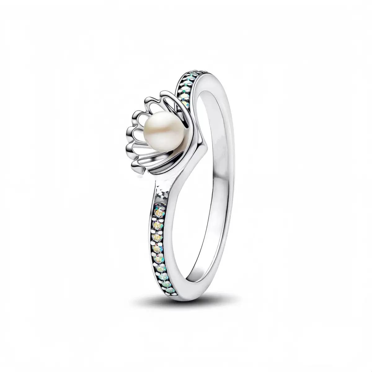 Bague en argent pur 925% en forme de cœur Minnie, couronne de princesse, pour femmes, bijoux fins à 