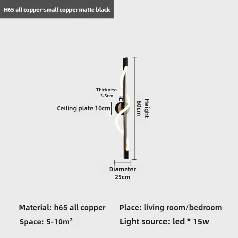 Lampe murale LED de chevet pour chambre à coucher, design minimaliste italien, Art créatif, salon, a