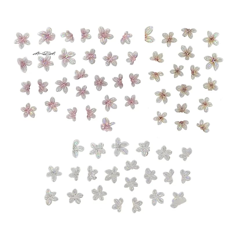 Autocollant pour ongles en forme de fleur à 5 pétales, Mini décalcomanie fraîche de petite couleur, 
