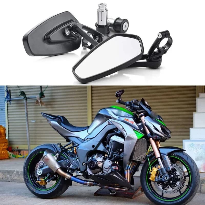 Rétroviseurs universels d'extrémité de barre de moto 22mm 7/8 "pour Yamaha YZF R125 R15 R25 R 125 15