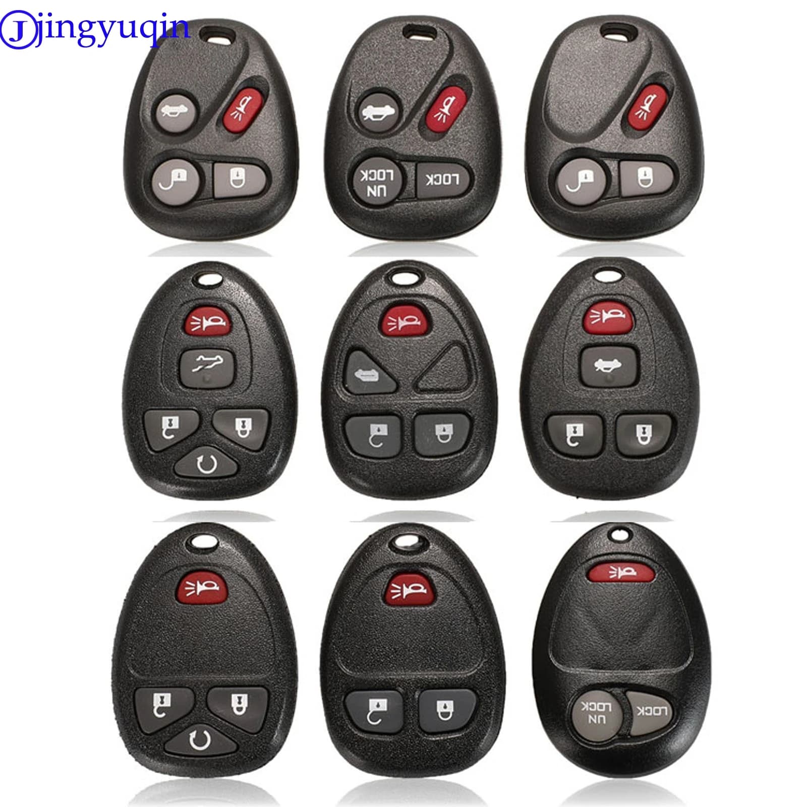 Jingyuqin-Coque de clé de voiture pour Buick Hummer, coque de clé à distance, porte-clés vierge, H3 