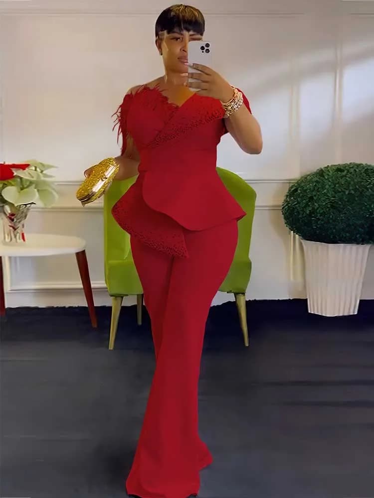 Combinaison sans bretelles taille haute, col à rivets, pour soirée et fête, haut tubulaire, élégante
