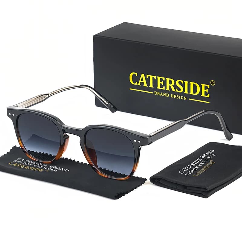 CATERSIDE lunettes de soleil rondes rétro hommes Punk marque de mode Design lunettes de soleil femme