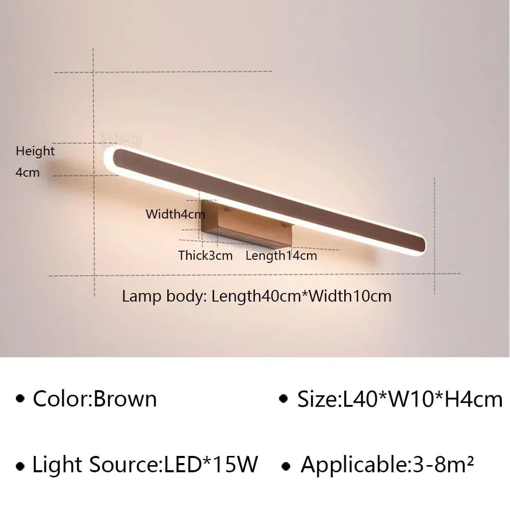 Salle de bain moderne mur LED lampe miroir phare pour toilettes escaliers allée Vanty lampe applique