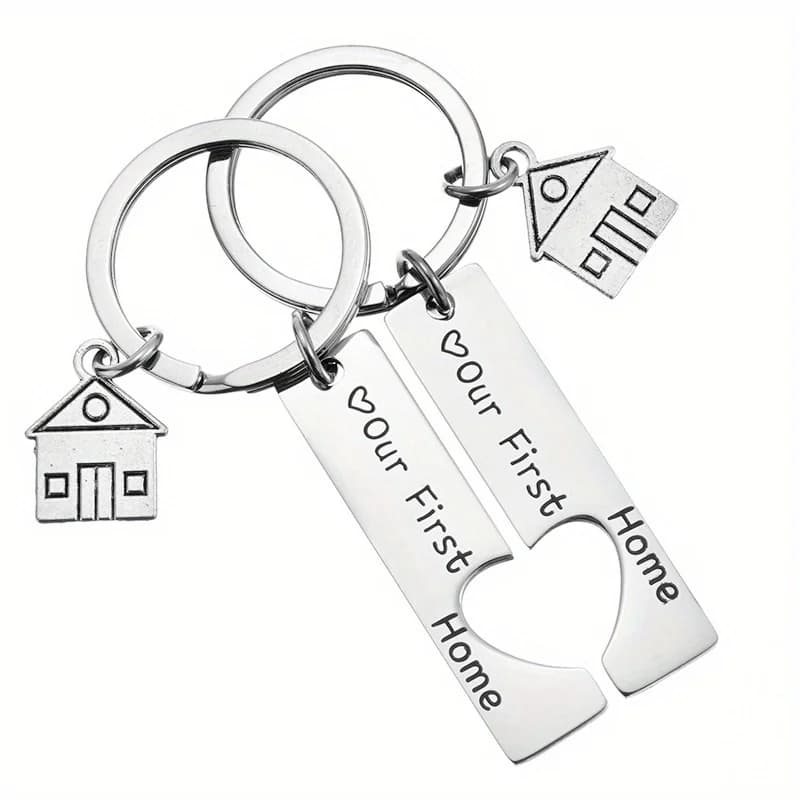 Ensemble de porte-clés pour la maison, cadeau de pendaison de crémaillère pour les nouveaux propriét