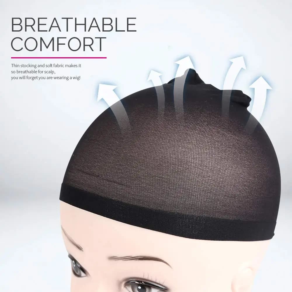 10 pièces bonnet de perruque en nylon bas bonnet de perruque élastique noir, marron, marron clair