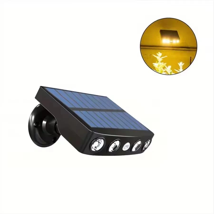 Lampe solaire puissante à 4 LED, détecteur de mouvement, 3 modes, éclairage mural solaire extérieur,