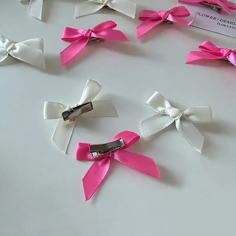 Ensemble d'accessoires pour cheveux pour femmes, rubans colorés, nœuds, pinces à cheveux, sangles à 
