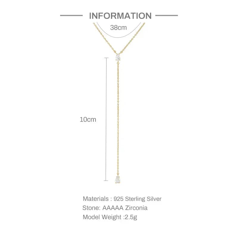 Aide – collier élégant en argent Sterling 925 en forme de Y pour femmes, longue chaîne avec pompon g