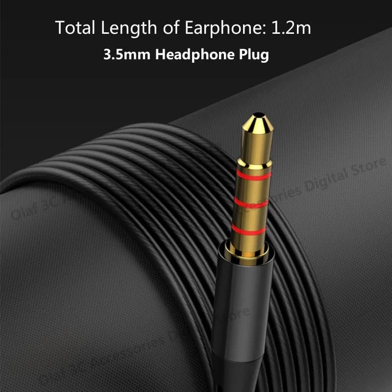 OLAF – écouteurs filaires intra-auriculaires de 3.5mm, avec Microphone, oreillettes stéréo basses, c