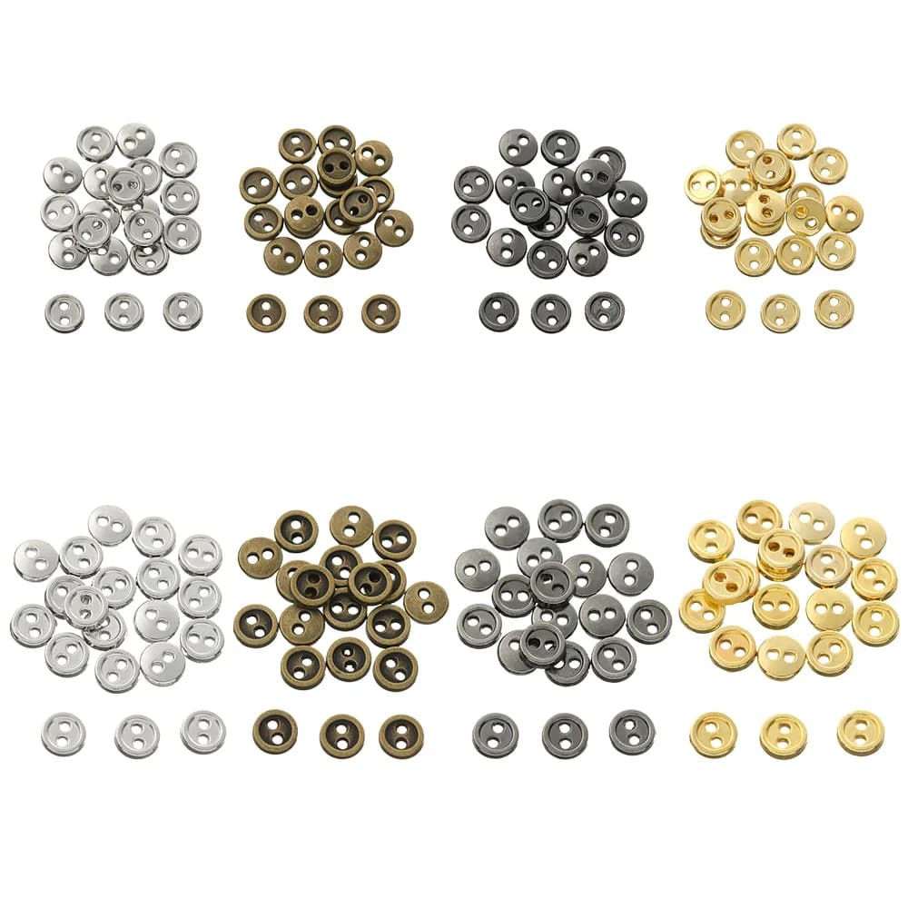 Boutons de poupée en métal, 20 pièces, pour vêtements de poupée, accessoires de couture, Mini bouton