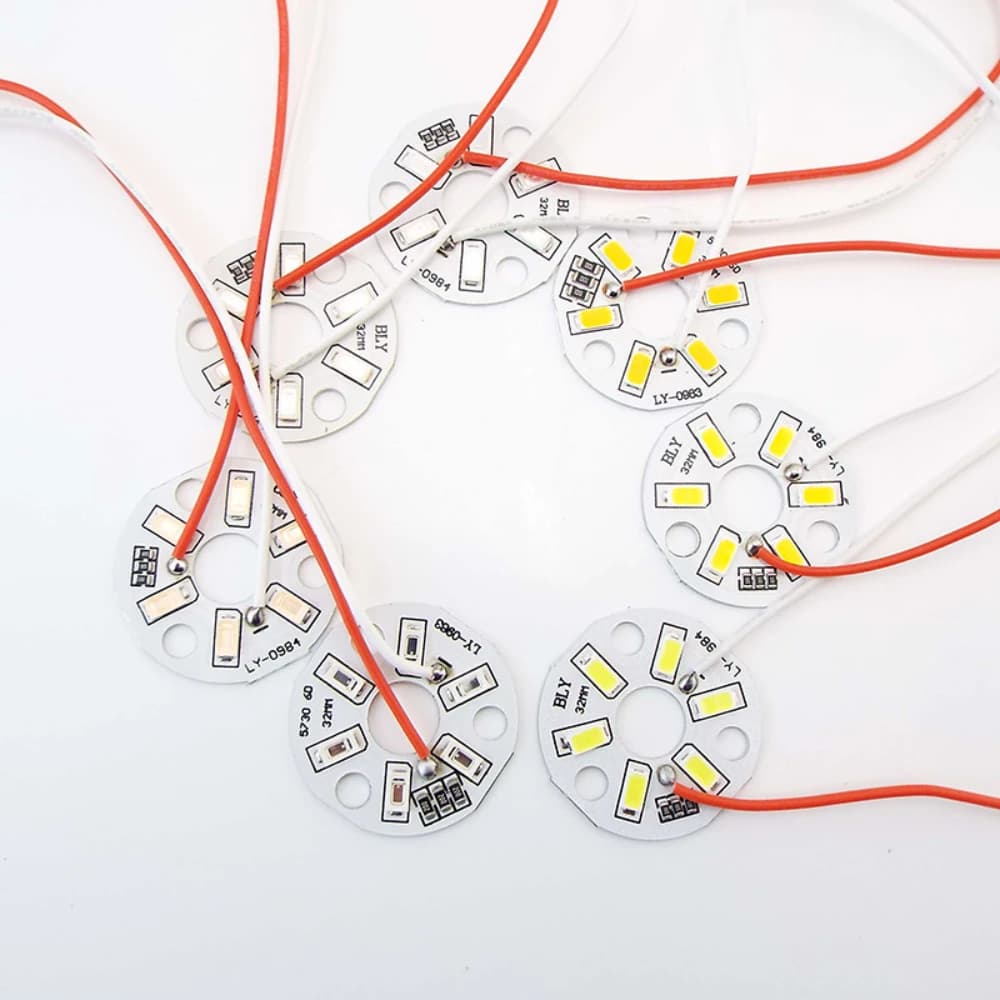 5/10 pièces 3W couleur puce LED perle lumières conseil ampoule ronde Transformation Source de lumièr