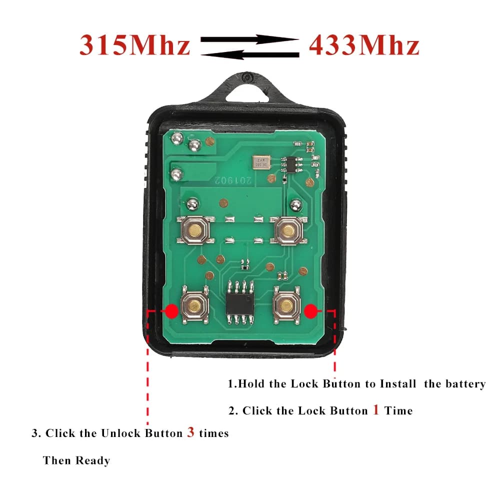 Jingyuqin 25 pièces 2/3/4BTN clé de voiture 315/433MHZ pour Ford Escape Explorer télécommande d'entr