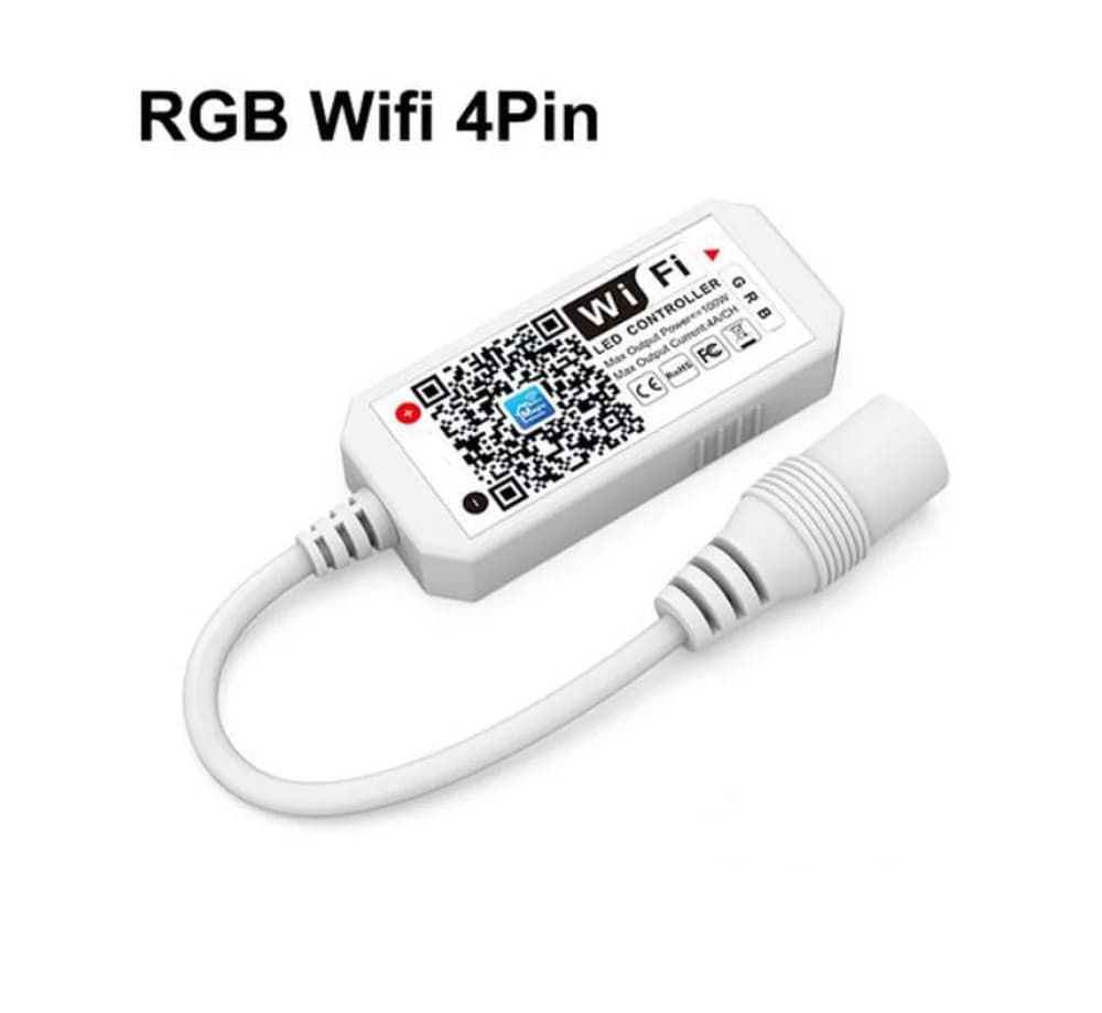 Bande lumineuse LED WiFi Bluetooth RGB RGBW RGB + CCT RF/IR, télécommande DC 5V 12V 24V, application