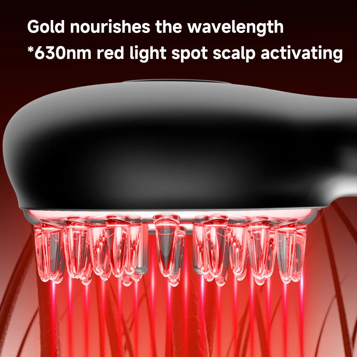 DOCO-Peigne de massage électrique EMS, thérapie à la lumière rouge par vibration, croissance des che