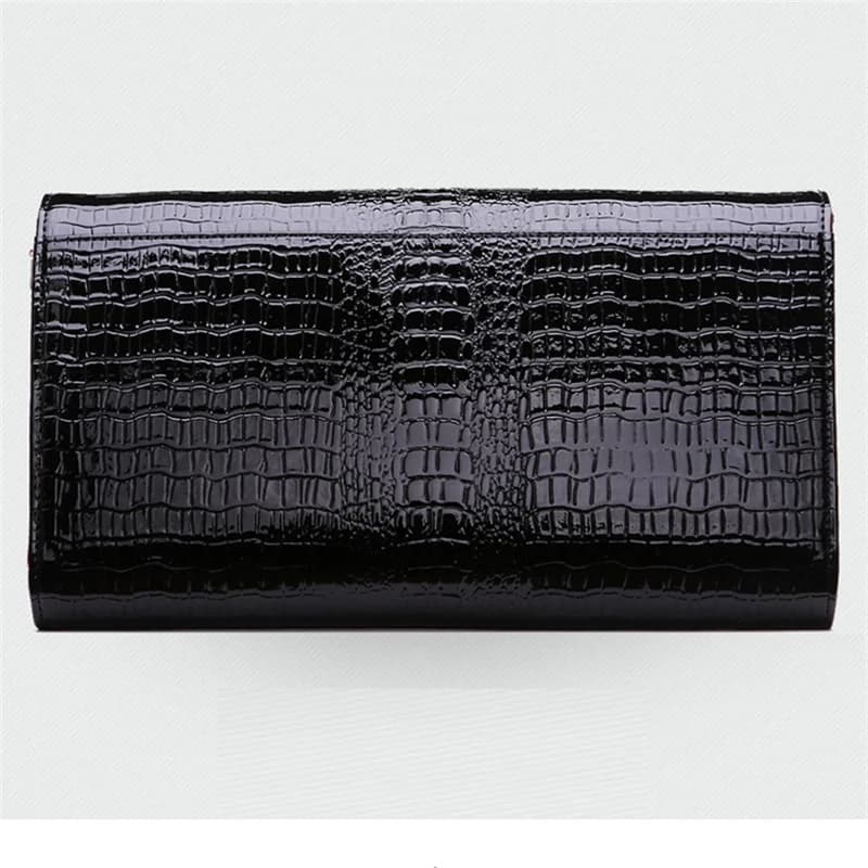 Alligator modèle femmes en cuir de vache pochette Patchwork Crocodile dames peau de vache épaule ou 