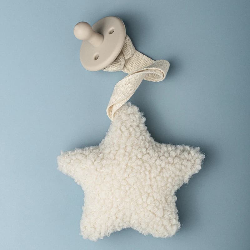 JOSilicone-Attache-sucette pour bébé sans BPA, attache-tétine Sherpa étoile lune, accessoire pour no