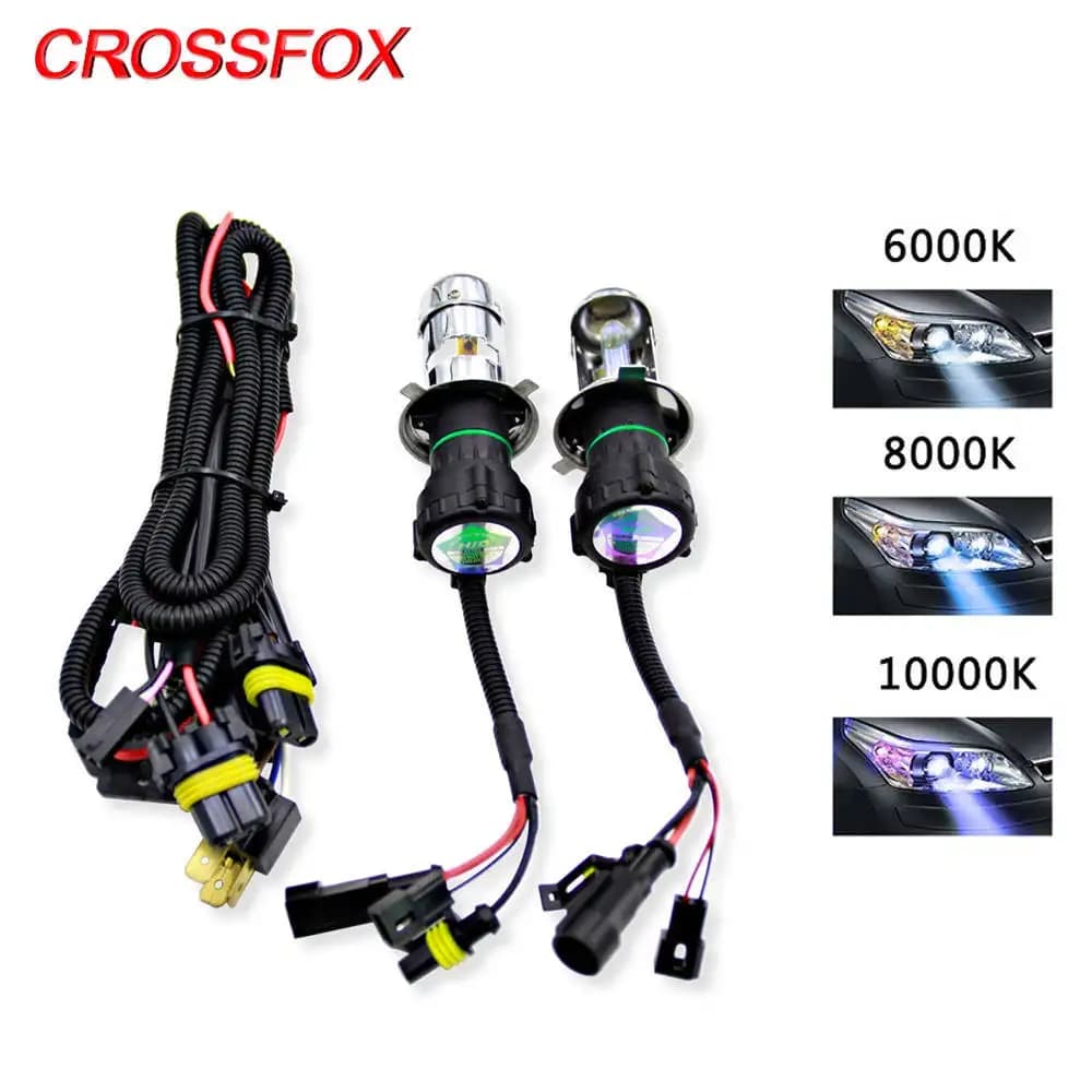 CROSSFOX 2 pièces ampoules de voiture HID Bixenon H4 xénon 9003 hb2 faisceau Hi/Lo phare Auto phare 
