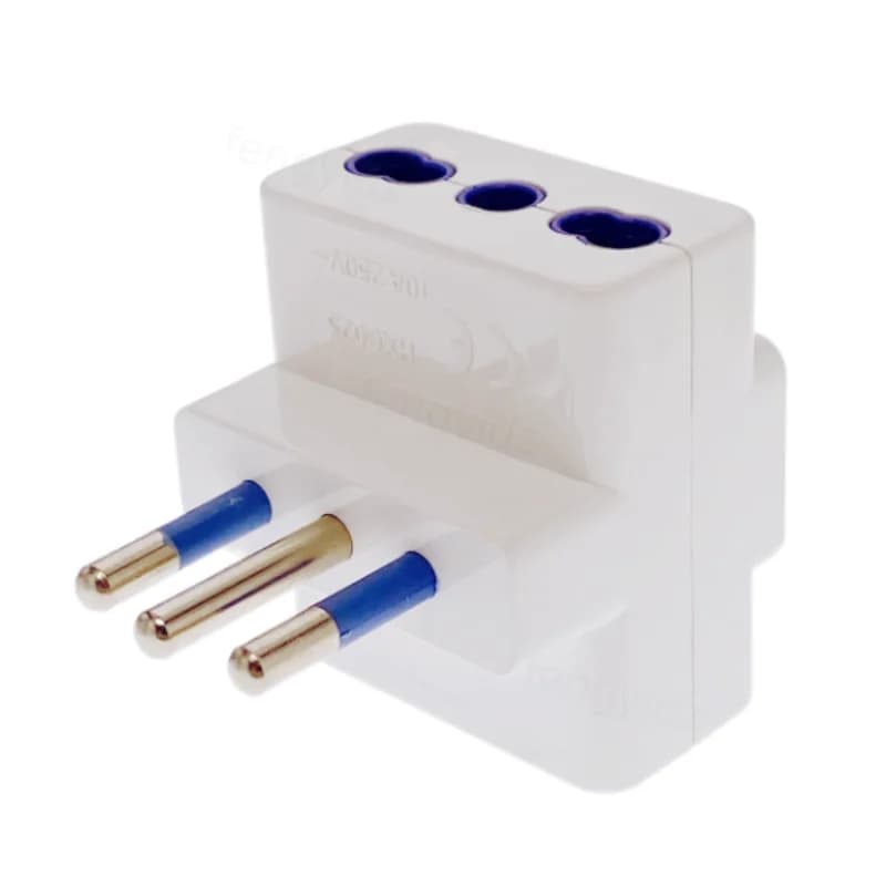 Adaptateur de prise de voyage italien, prise à 3 voies, prise multi-ports, norme italienne 10A 250V