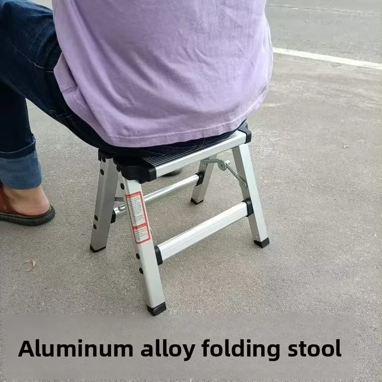 Échelle pliante à 2 marches en aluminium avec plateforme, charge maximale 150 kg, antidérapante, dou
